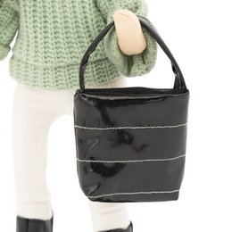 Zacht speelgoed, lieve zussen - Lilu in een groene trui + bonusaccessoires set (35 cm)