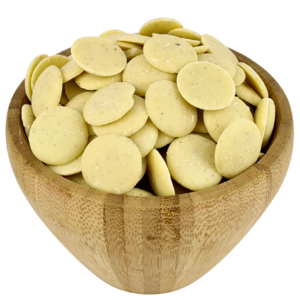 Biologische witte chocolade in bulkpistolen