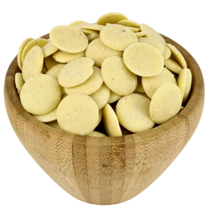 Biologische witte chocolade in bulkpistolen