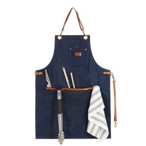 "AUBRAC" barbecue apron - Navy