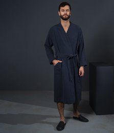 Men's bathrobe Orion Solid Anthracite