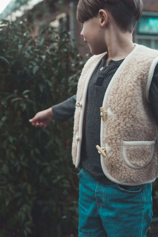 Woolen body warmer - Cappuccino