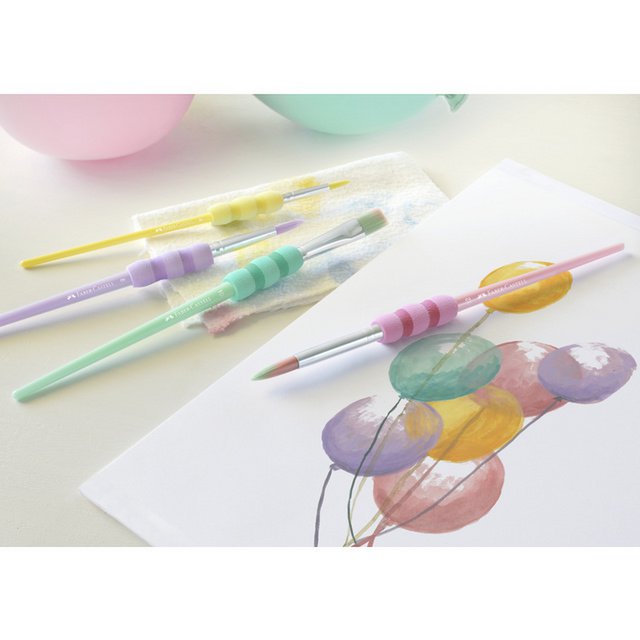 Brush set FC soft touch pastel colors 4 pcs. on bk. 4 pieces dimensions (4,8,10,12)