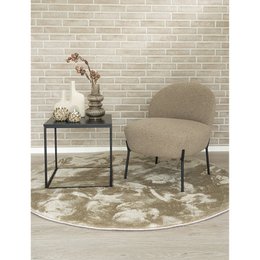 Tappeto Miami - Sabbia, 100% Poliestere, Ø160 cm