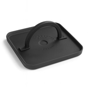 Square hamburger press cast iron Ø21 cm - Heavy Vleespers 3.5 kg - Burger press for BBQ, Grill & Kitchen - Cast -iron Burger Maker - Black