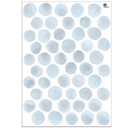 Muursticker met aquarel stippen
