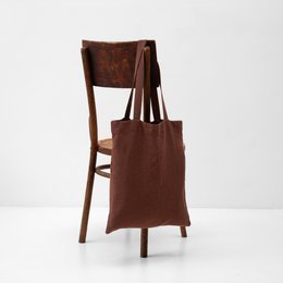  Sage linen tote bag, a simple and versatile shopping bag made of natural linen fabric.