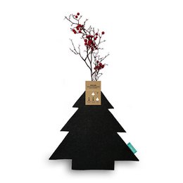 RPET Bottle Vase Black Xmas Tree