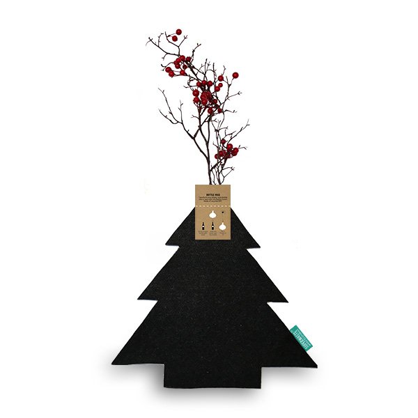 RPET Bottle Vase Black Xmas Tree