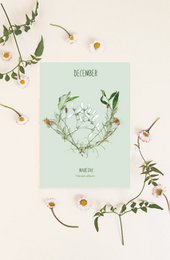 Card Monthly Flor Diciembre