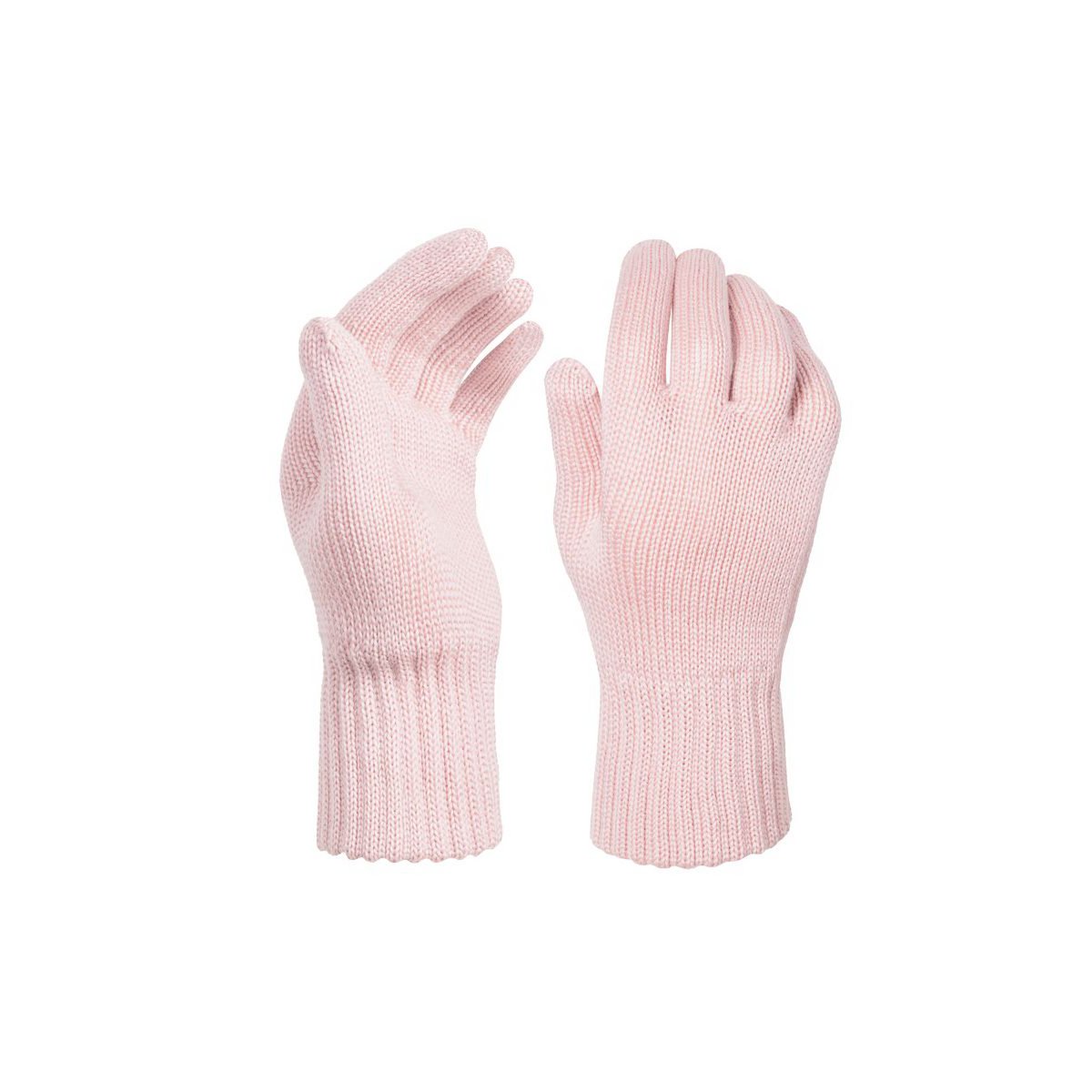 Rękawiczki CLASSY - 100% WEŁNA MERINO – pudrowy róż