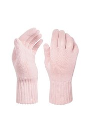 Rękawiczki CLASSY - 100% WEŁNA MERINO – pudrowy róż