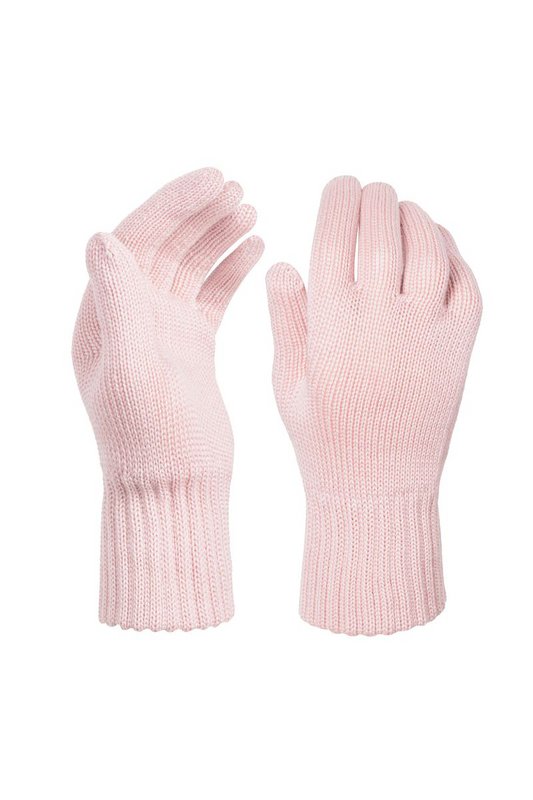 Rękawiczki CLASSY - 100% WEŁNA MERINO – pudrowy róż