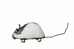 METALEN WITTE MUIS KLEIN