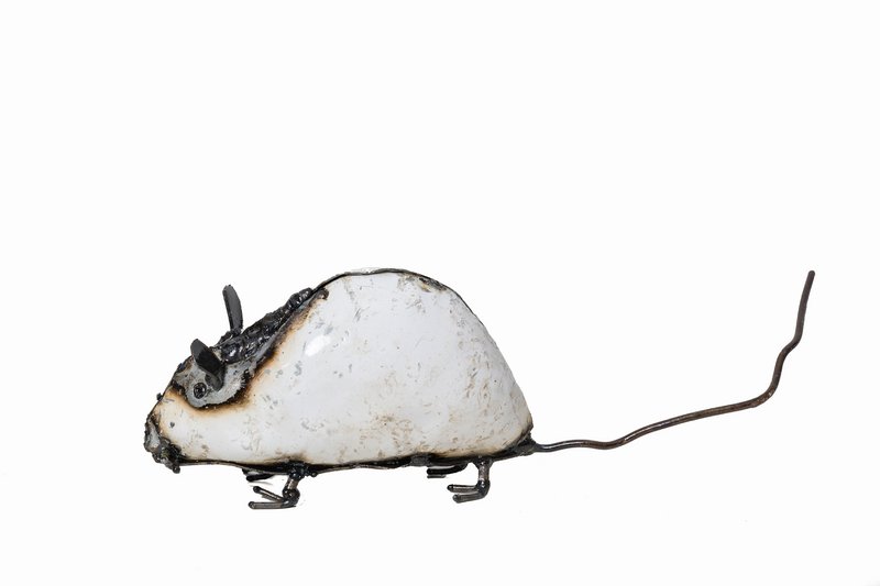 METALEN WITTE MUIS KLEIN