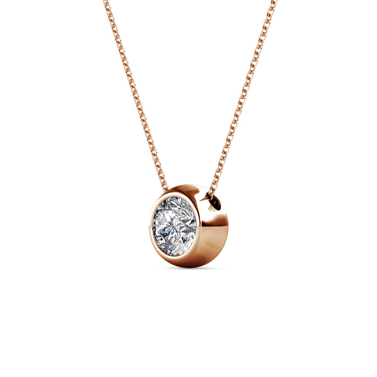 Maan- en geboortesteensets - Roségoud en kristal