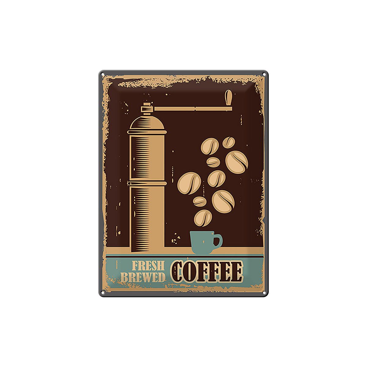 Tin Sign Retro 30x40cm Coffee Coffee freshly brewed