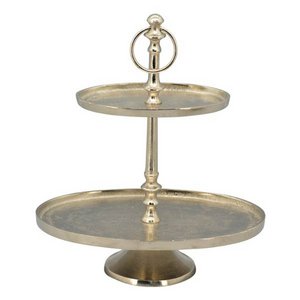 Oval cake stand, 2 levels