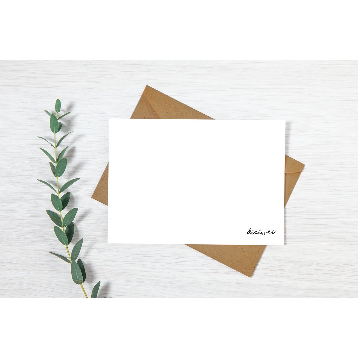Sags with paper postcard Pressed