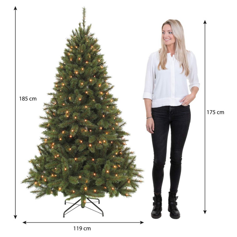 Künstlicher Weihnachtsbaum beleuchtet Bristlecone Fir Green