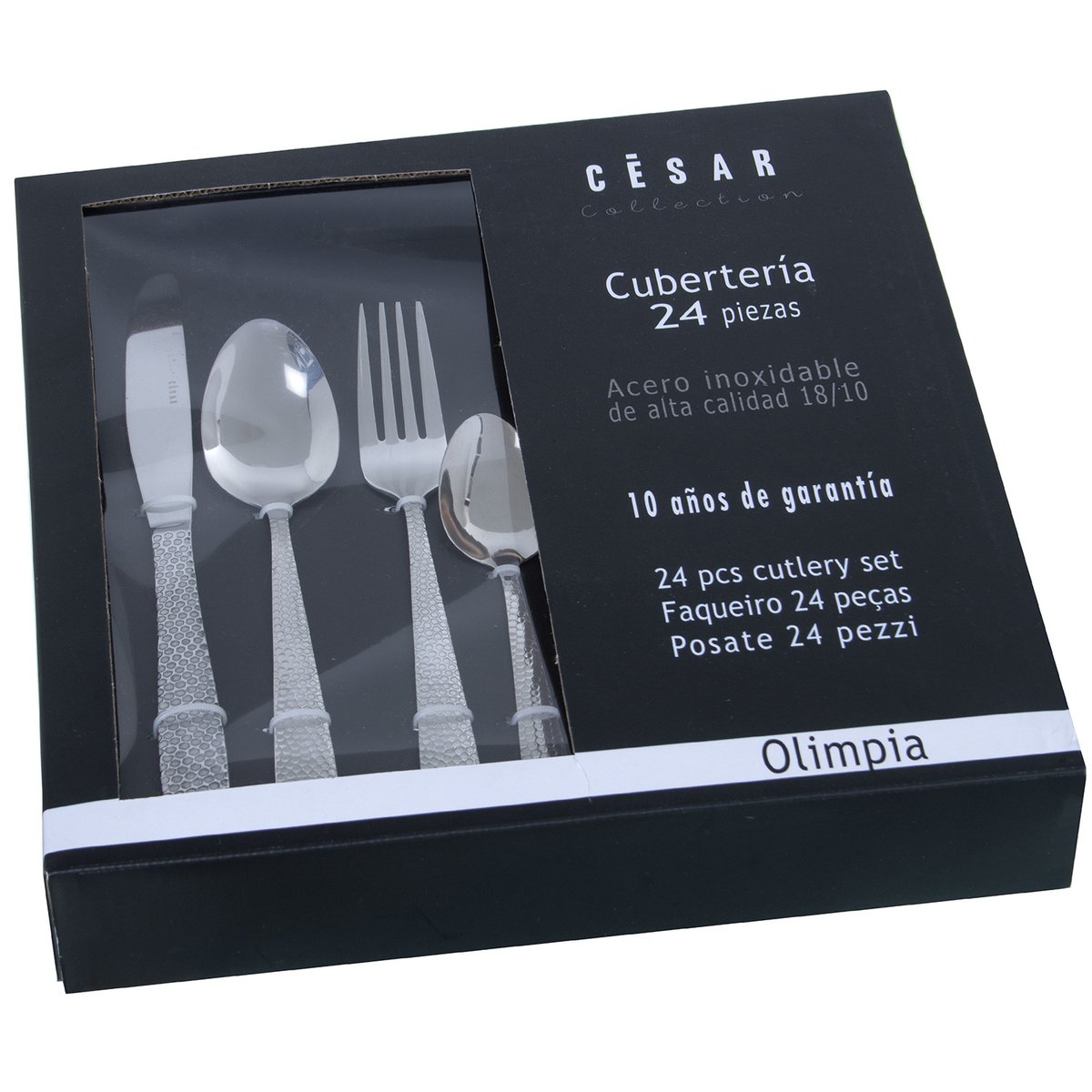 SET OF 24 CUTLERY STAINLESS STEEL 18/10 GLOSS-OLIMPIA DISHWASHER SUITABLE CU315