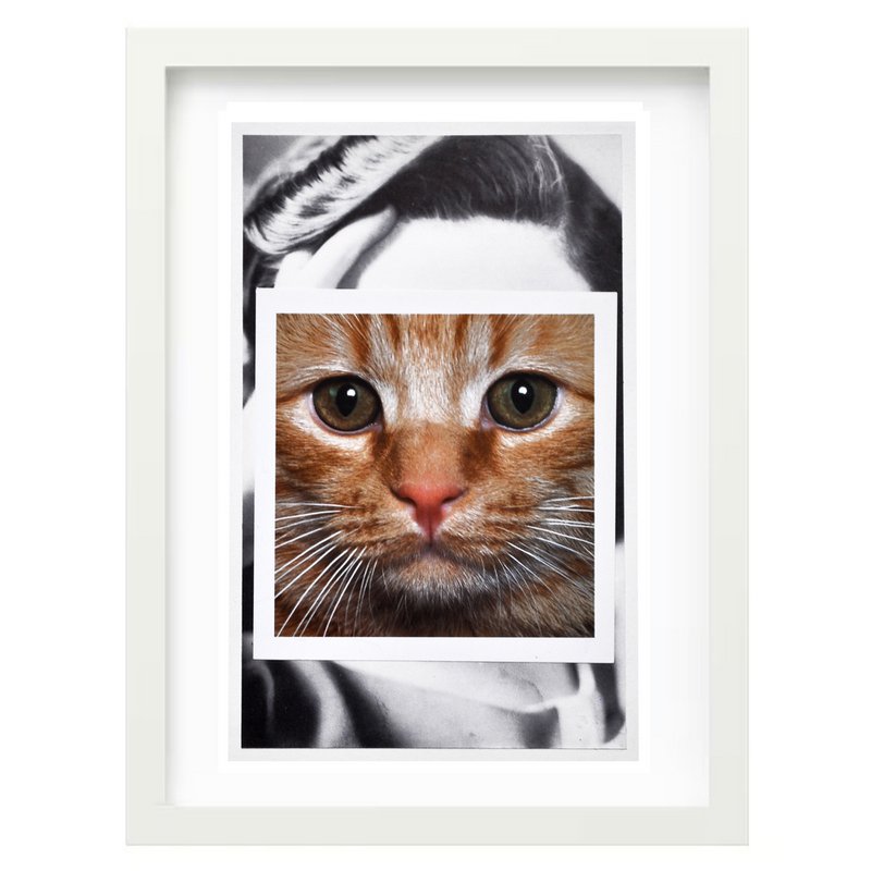 Kunsttryk Collage | Katteansigt 2