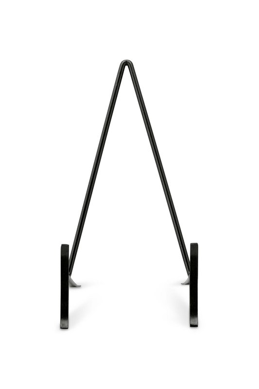 Set/2 Plate Stand Small Black 11x20cm
