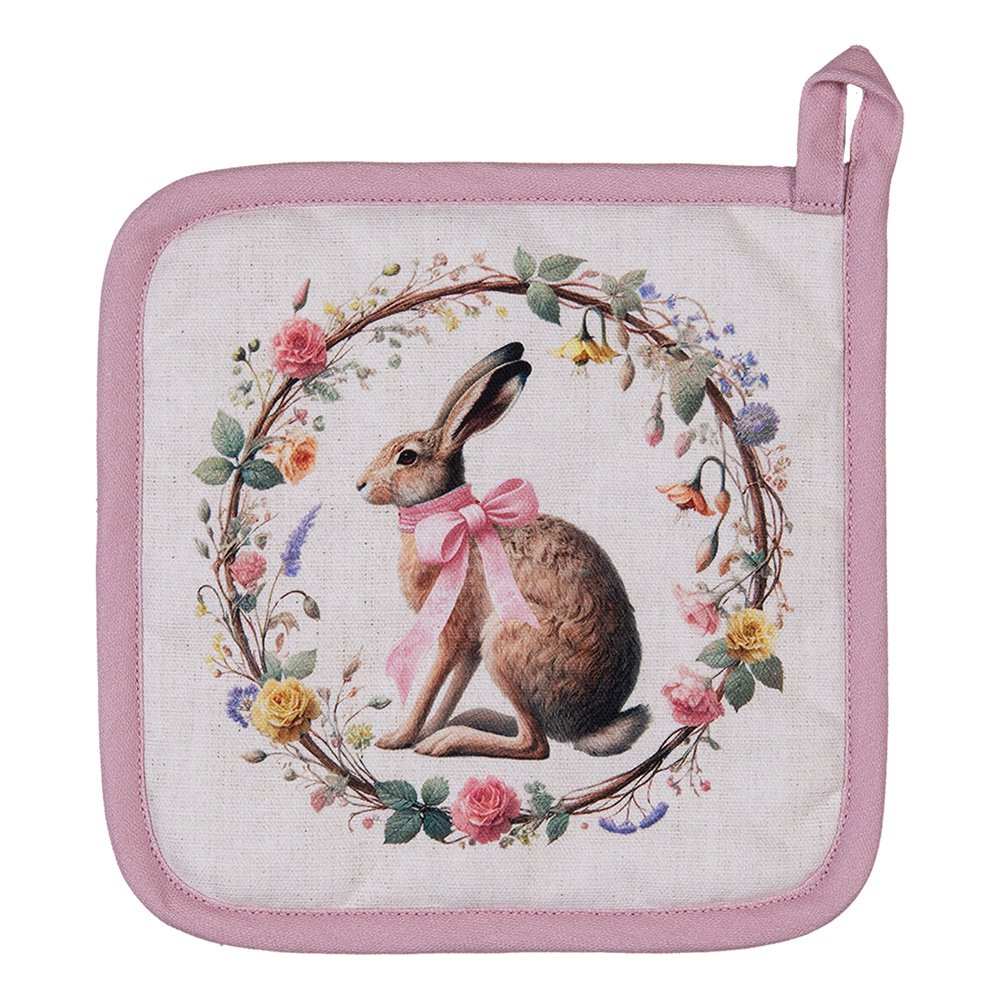 Potholder 20x20 cm Beige Cotton