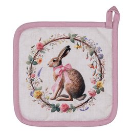 Potholder 20x20 cm Beige Cotton