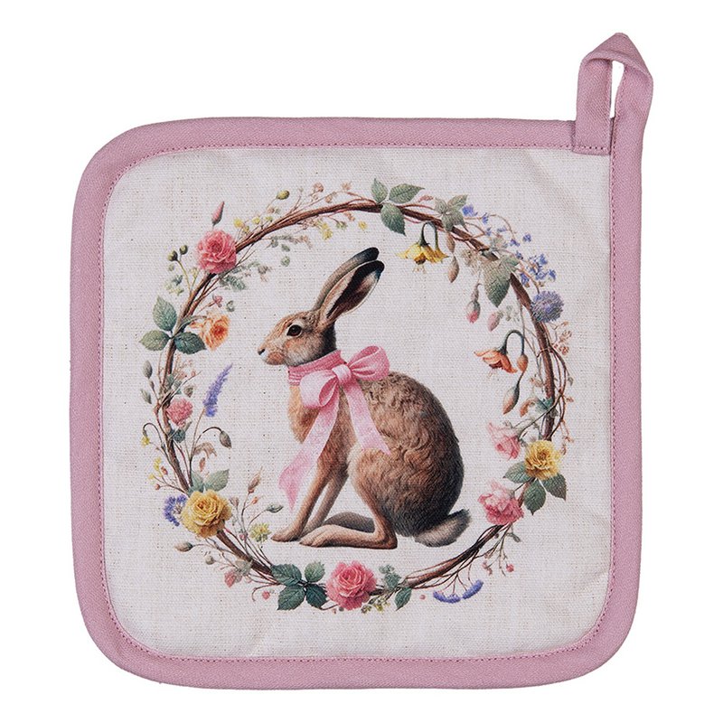 Potholder 20x20 cm Beige Cotton