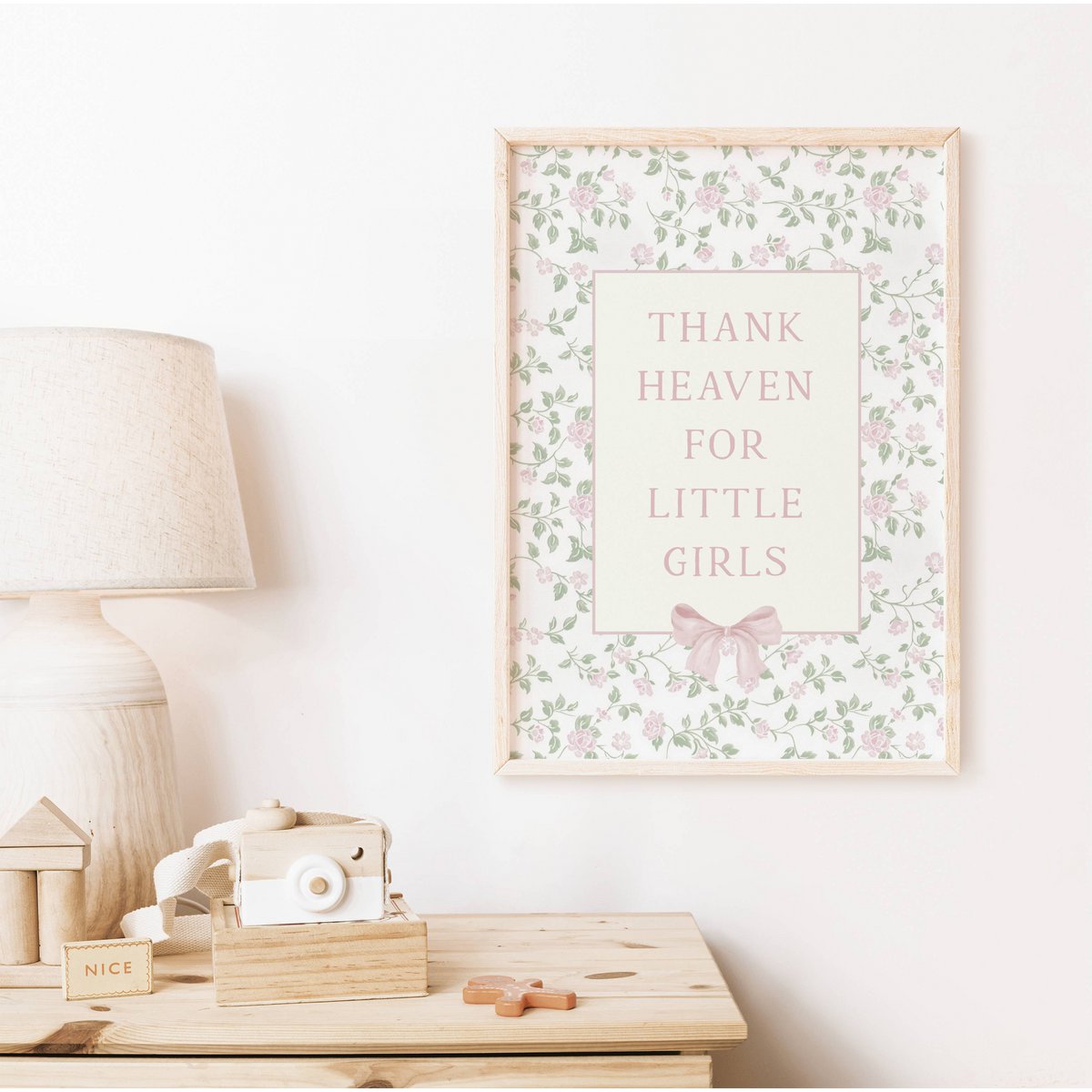 Merci ciel pour les petites filles, affiche de filles, affiche de chambre de filles, affiche de citation de filles, impression de chambre de filles, impression de chambre de filles, décoration de chambre de filles