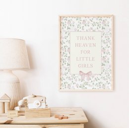 Gudskelov for små piger, pige plakat, pige værelse plakat, piger citat plakat, pige værelse print, piger børneværelse print, pige værelse indretning