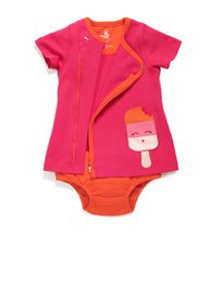 Zip-Up Lolly Applique Pocket Dress