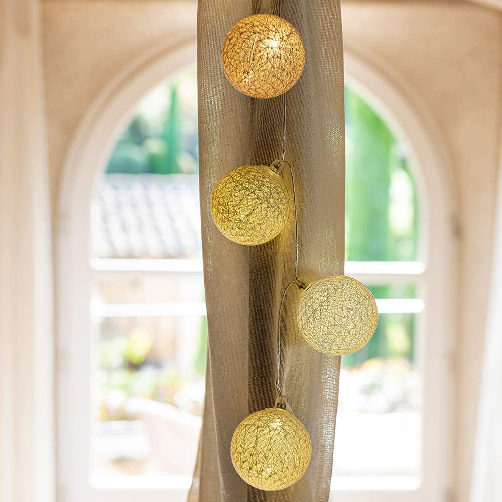 Katoenen afstandsbediening LED Cotton Ball Lichtslingers USB