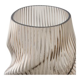 Vase, mouth blown glass, brown, ø17x25 cm