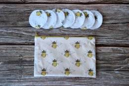 Wiederverwendbare Gesichtspads mit Make-up-Tasche, Zero Waste Make-up, umweltfreundlich, Geschenk für sie, Make-up-Entferner-Pads, wiederverwendbare Make-up-Pads, Stofftücher