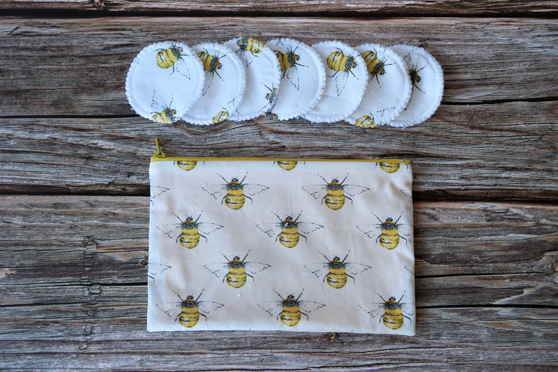 Wiederverwendbare Gesichtspads mit Make-up-Tasche, Zero Waste Make-up, umweltfreundlich, Geschenk für sie, Make-up-Entferner-Pads, wiederverwendbare Make-up-Pads, Stofftücher