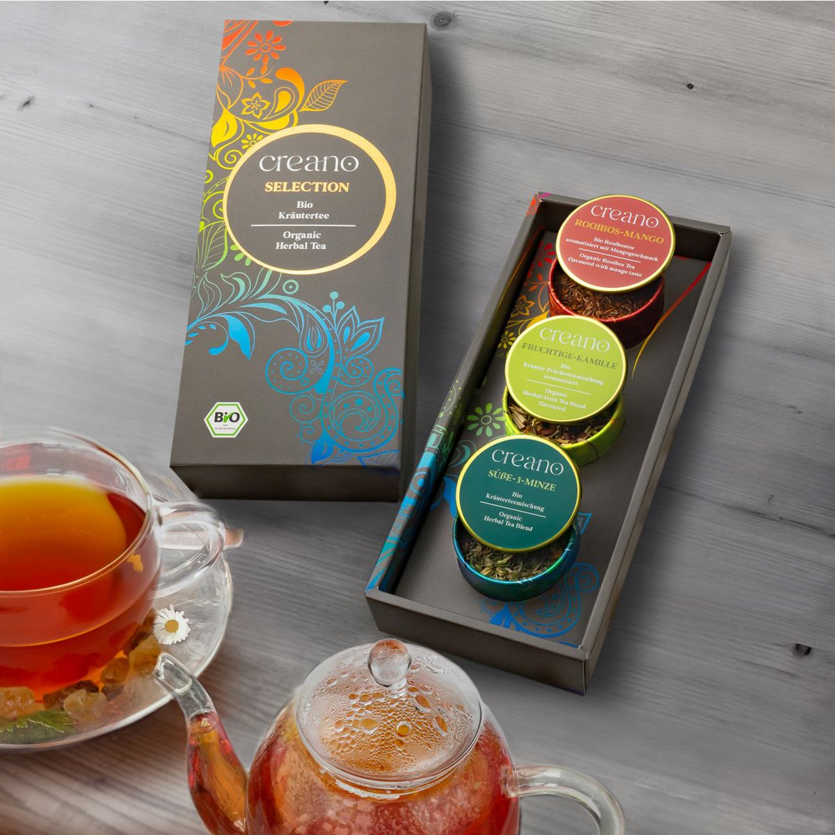 Creano Bio Kräutertee-Mix 3er Dose Grobschnitt
