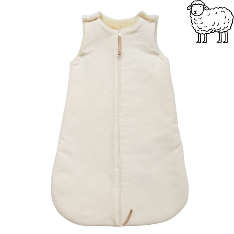 Natural baby sleeping bag – Wool - S/M Sheep wool