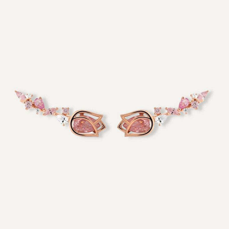 Flora climbing flower earring