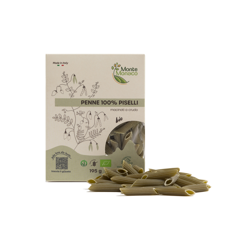 Penne 100% harina de guisantes orgánica