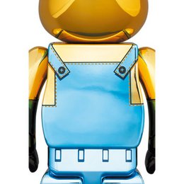 Set 400% e 100% Bearbrick - Minion Stuart (Chrome ed.)