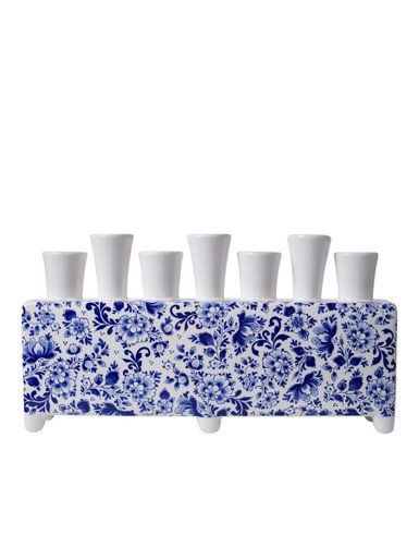 Tulip vase Delft blue rectangle