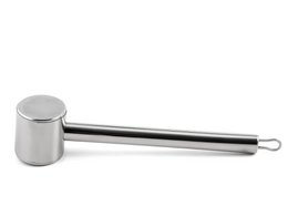 Meat platter / steaker compact made of stainless steel