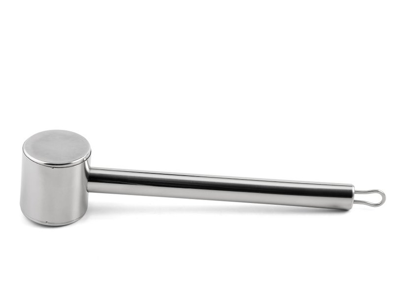 Meat platter / steaker compact made of stainless steel