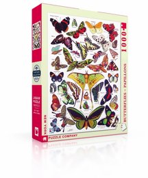 A 1000-piece puzzle featuring a vibrant collection of colorful butterflies in various shapes, sizes, and patterns. The puzzle showcases the diversity and beauty of these delicate insects.