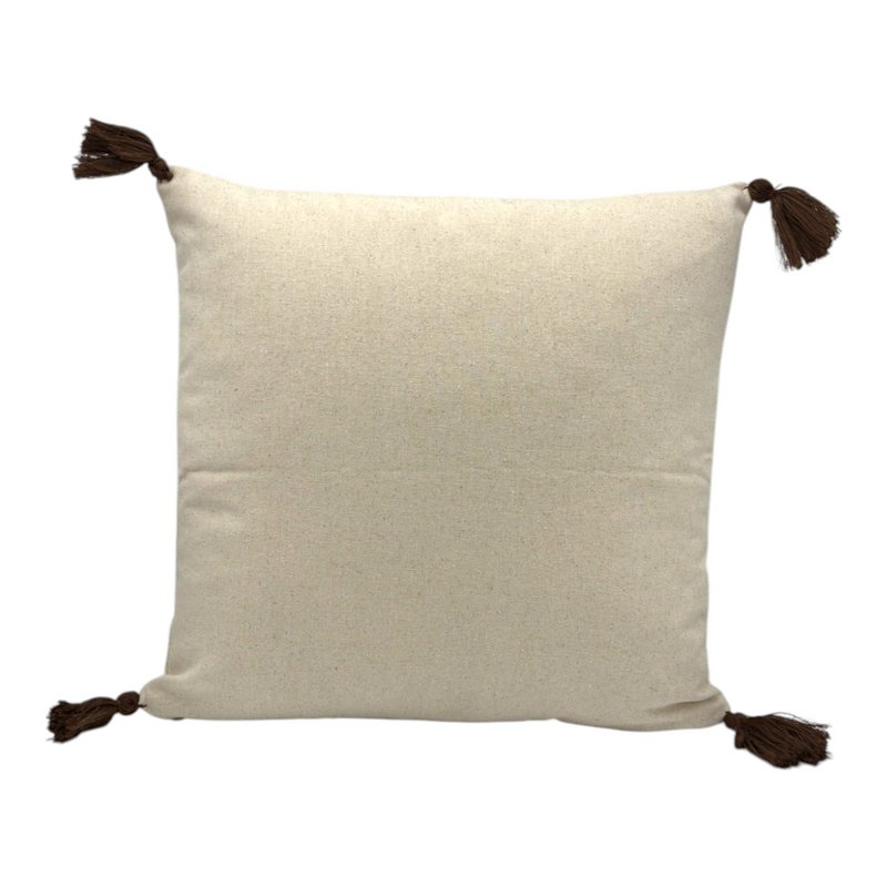 Decorative pillow with punch embroidery - flower - Margerite - 43 x 43cm