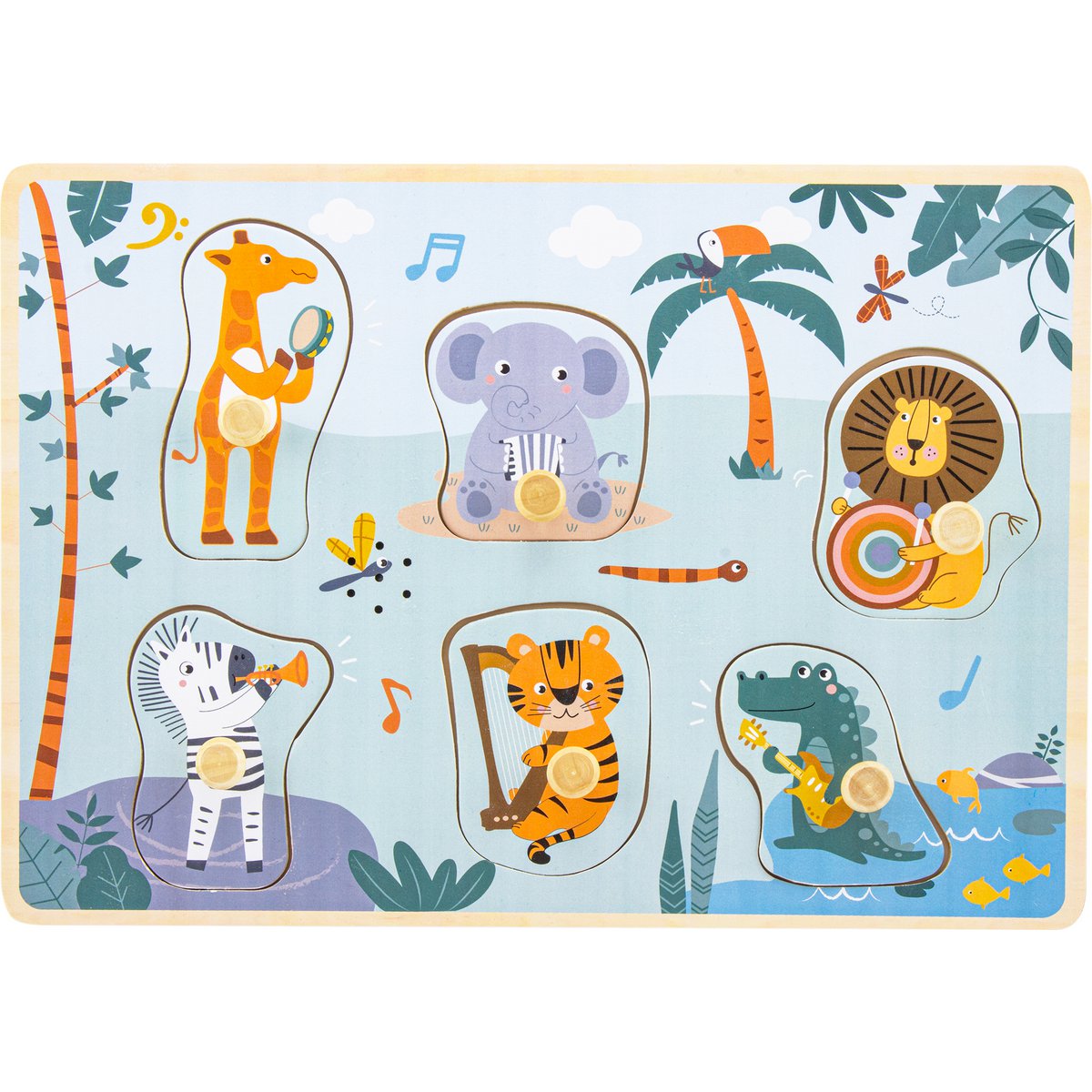 PUZZLE SONORE : JUNGLE MUSICALE (6 pcs)
