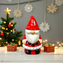 Burnt-Santa Claus Ceramic Santa Claus-Essentialöle, Wachse & Parfums-16 cm-artisanale Weihnachtsdekoration Festive Atmosphäre und Kokonation