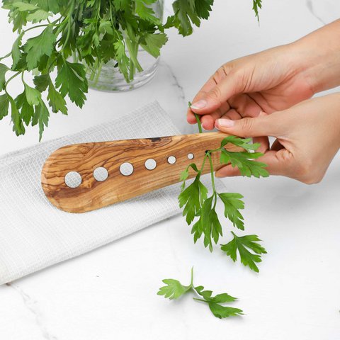 Handmade Olive Wood Herb Stripper